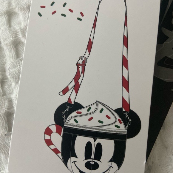 Loungefly Disney Mickey Mouse Hot Cocoa Mug Holiday Crossbody Bag NWT Christmas - Picture 6 of 7